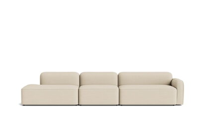 Modulárna pohovka Rope Right Armrest, 3-miestna – béžová