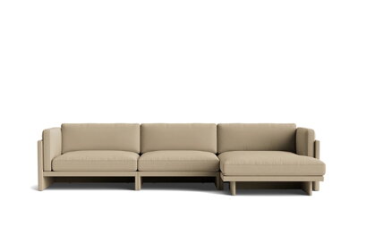 Modulárna sedačka Softy Chaise Lounge Right Steelcut Trio, 4-miestna – piesková