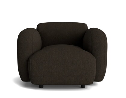 Kreslo Swell Armchair – tmavohnedé
