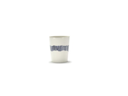 Feast White Blue Stripes tea csésze – fehér/kék