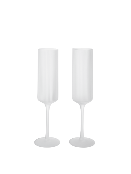 Poháre na šampanské Ripple Flutes, set 2 ks – matné