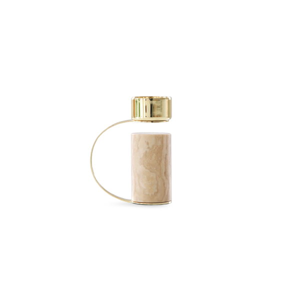 Svietnik na čajovú sviečku Heavy Tealight Travertine