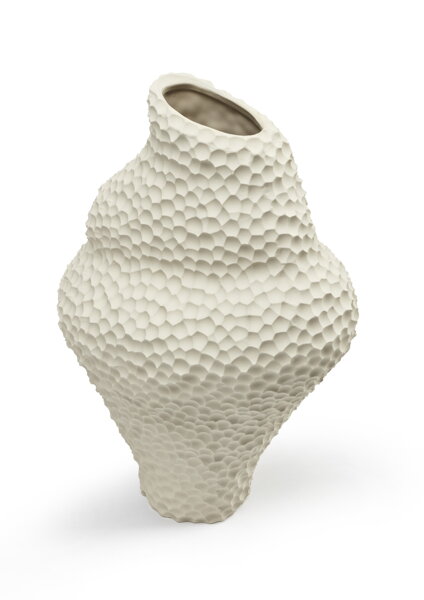 Keramická váza Isla, veľká – krémová