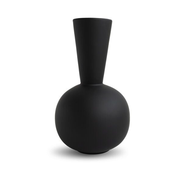 Keramická váza Trumpet, vysoká – čierna