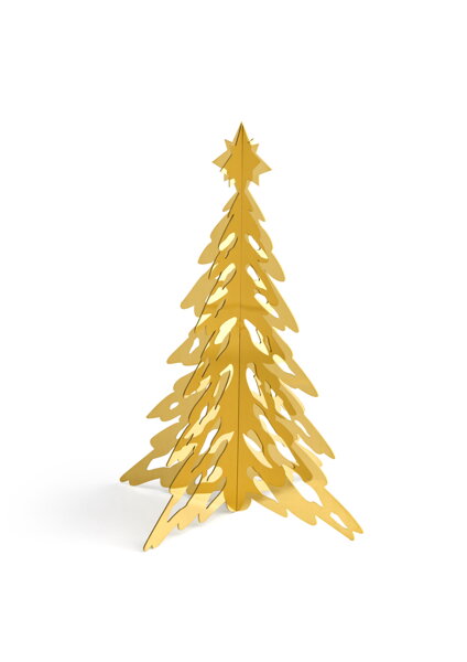 Dekoračný stromček Pinetree, 20 cm – mosadzný