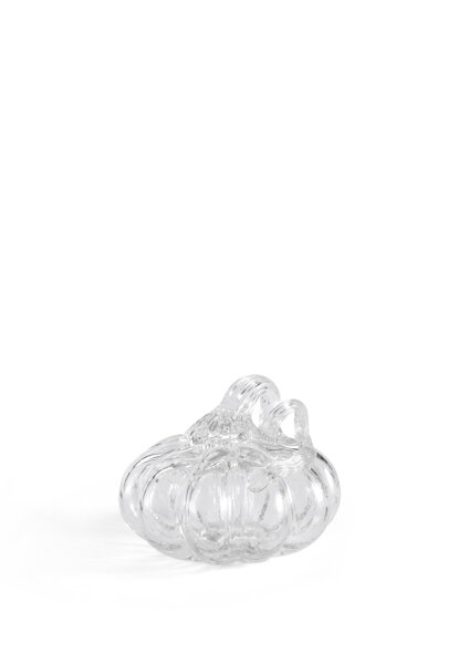 Dekoračná tekvica Pumpkin Clear, 8 cm – číra
