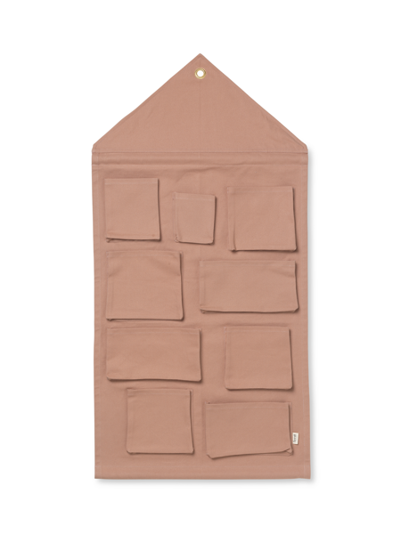 Závesný organizér House Wall Storage – matný ružový