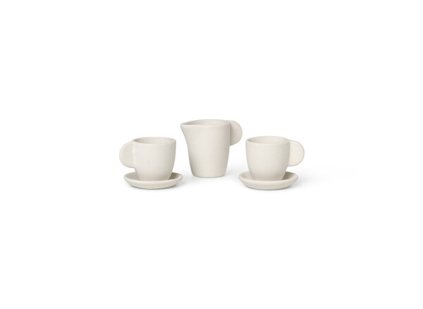 Detská čajová súprava Miniature Tea Set – sivobiela