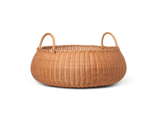 Ratanový kôš Braided Basket, nízky – prírodný