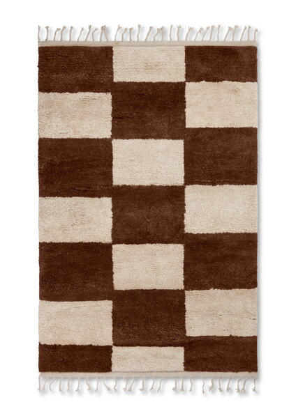 Tkaný koberec Mara, veľký – hnedý/sivobiely