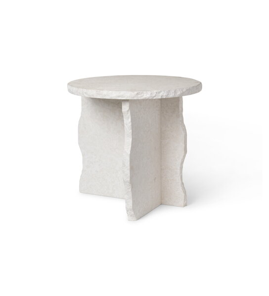 Luxusný mramorový stolík Mineral Sculptural Table – biely