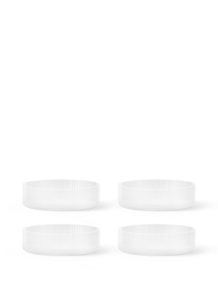 Servírovacie misky Ripple Frosted, set 4 ks – matné