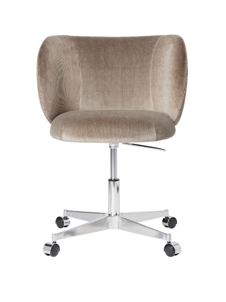 Otočná jedálenská stolička Rico, Devoré Velvet Flint Grey – sivá