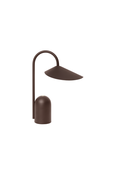 Prenosná lampa Arum – hnedá