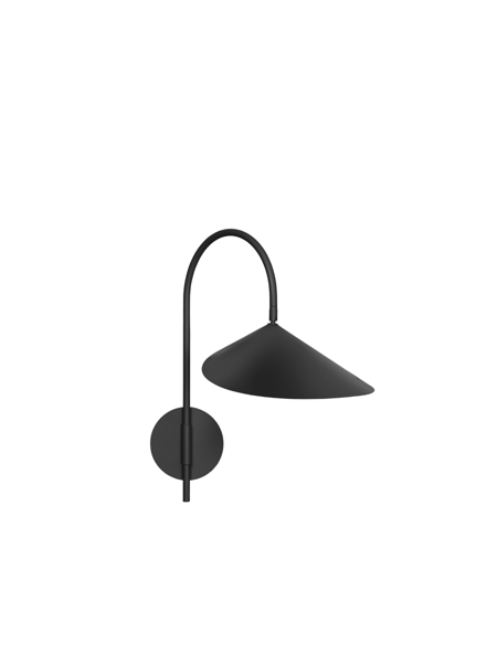Nástenná otočná lampa Arum Hardwired – čierna