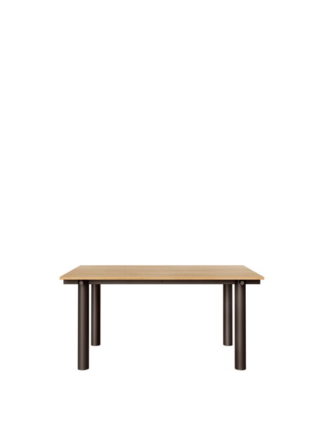 Jedálenský stôl Atura, 160 x 90 cm – tmavohnedý/prírodný dub