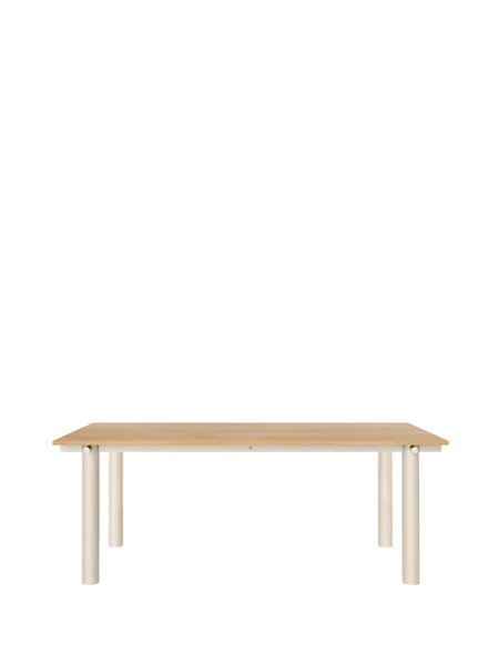 Jedálenský stôl Atura, 200 x 90 cm – kašmírový/prírodný dub