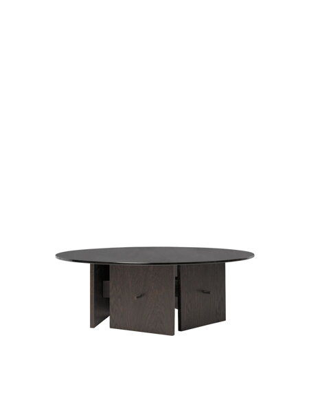 Konferenčný stolík Aukko – tónované sklo/tmavý morený dub