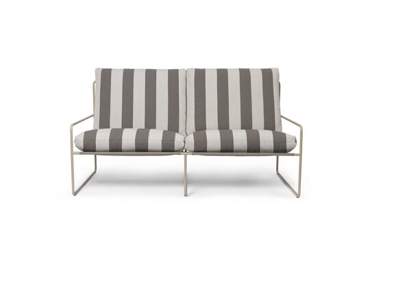 Pohovka Desert Stripe, 2-miestna – hnedá/kašmírová
