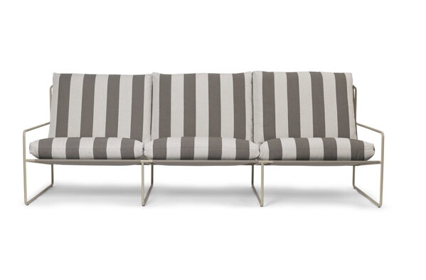 Pohovka Desert Stripe, 3-miestna – hnedá/kašmírová