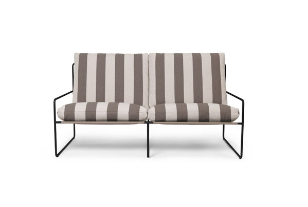 Pohovka Desert Stripe, 2-miestna – hnedá/čierna