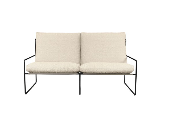 Pohovka Desert Pure Bouclé, 2-miestna – off-white/čierna