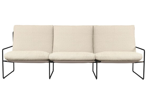 Pohovka Desert Pure Bouclé, 3-miestna – off-white/čierna