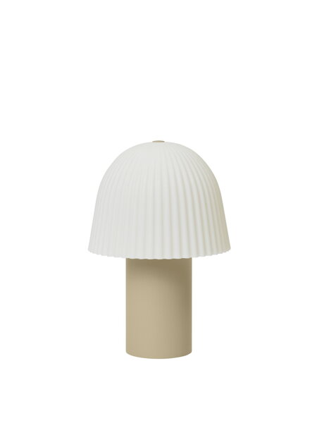 Prenosná lampa Frill – kašmírová/biela