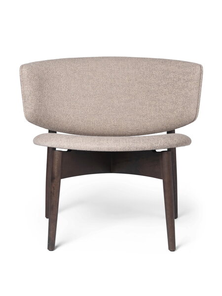 Stolička Herman Lounge Chair Bouclé – tmavý buk/piesková