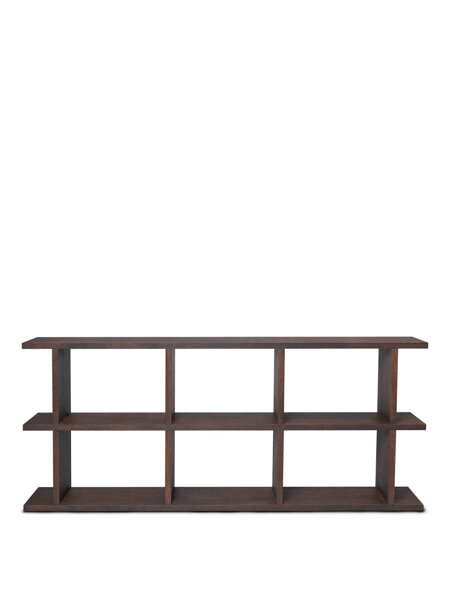Knižnica Kona Bookcase 3x2 – tmavý morený dub