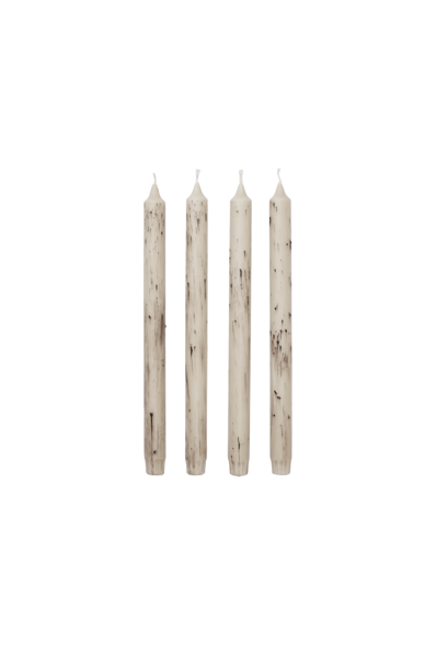 Sviečky Mura Candles, set 4 ks – béžové