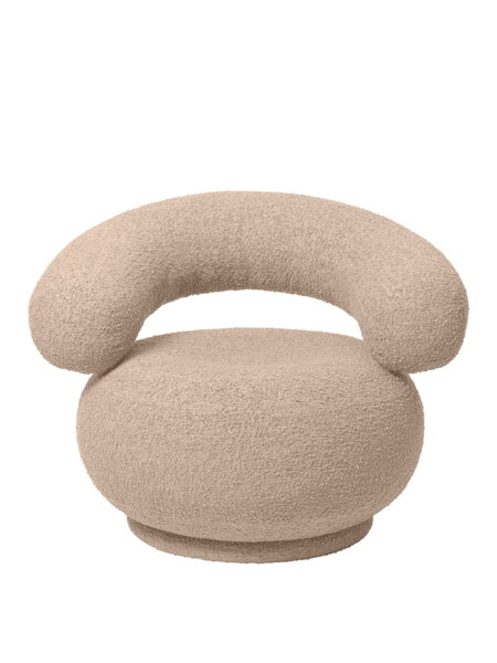 Kreslo Orbo Raw Bouclé – prírodné