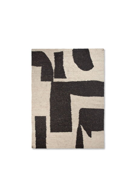 Koberec Piece 200 x 300 cm – off-white/tmavohnedý
