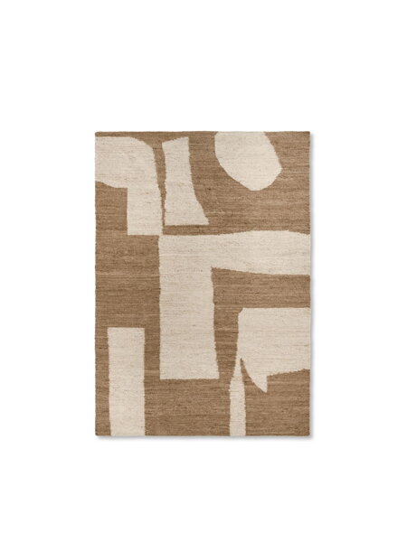 Koberec Piece 200 x 300 cm – off-white/hnedý