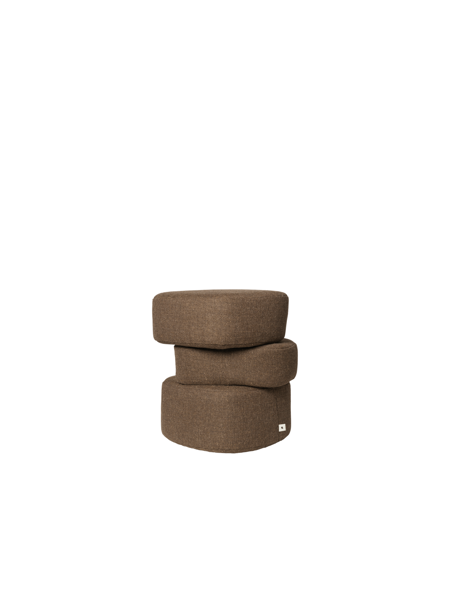 Puf Plyo Staple – tmavohnedý