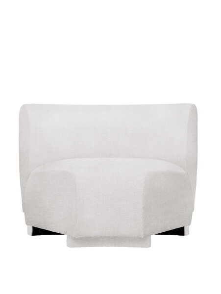 Modul Rico Bouclé Corner, úzky – off-white