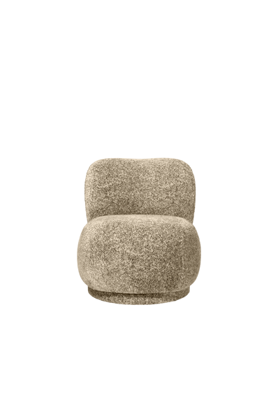 Kreslo Rico Piccolo Poppy Velvet – krémové/čierne