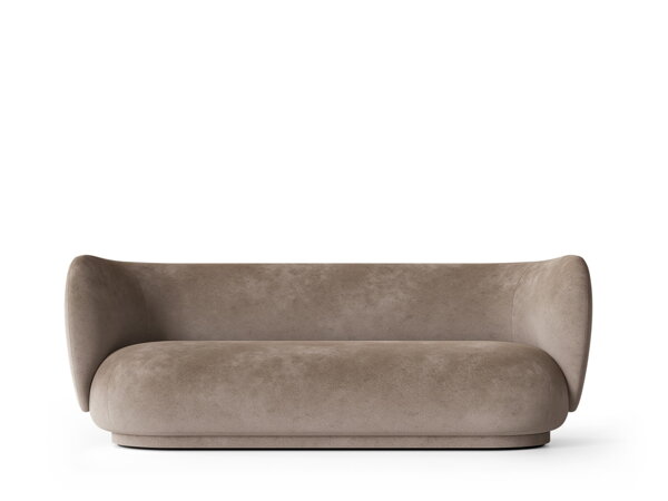 Pohovka Rico Faded Velvet, 3-miestna – béžová