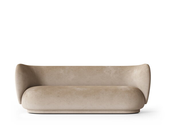 Pohovka Rico Faded Velvet, 3-miestna – piesková