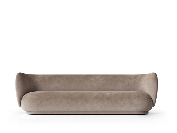 Pohovka Rico Faded Velvet, 4-miestna – béžová