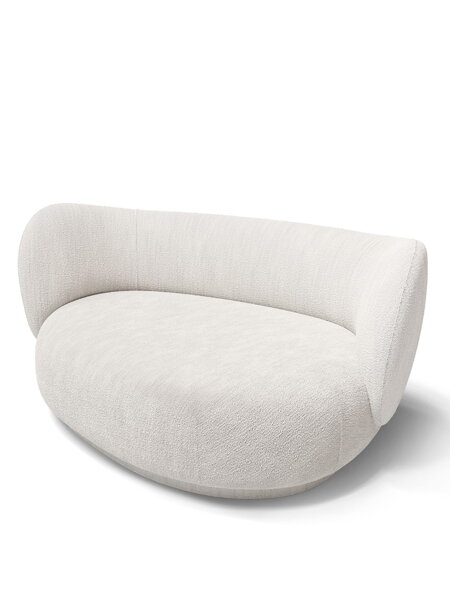 Kreslo Rico Curve Right Bouclé – off-white