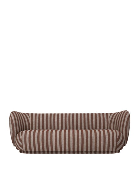 Pohovka Rico Louisiana, 3-miestna – piesková/hnedá