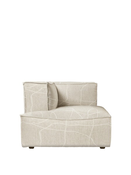 Modul Catena Can Lis Chaise Longue S600, ľavý roh – pieskový/off-white