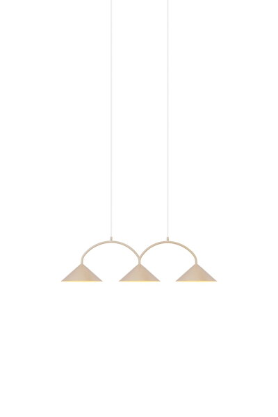 Závesná lampa Curve 3 Beige – béžová