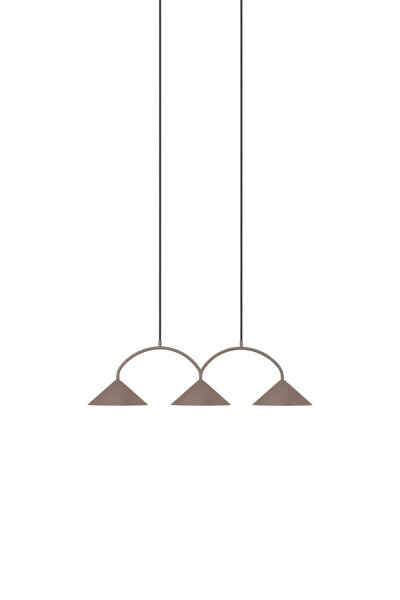 Závesná lampa Curve 3 Mocha – hnedá