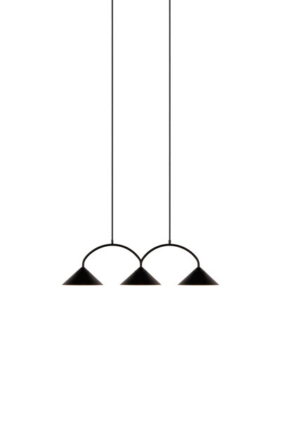 Závesná lampa Curve 3 Black – čierna
