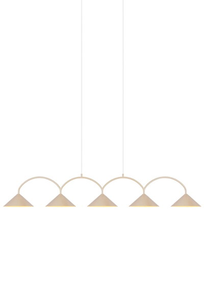 Závesná lampa Curve 5 Beige – béžová