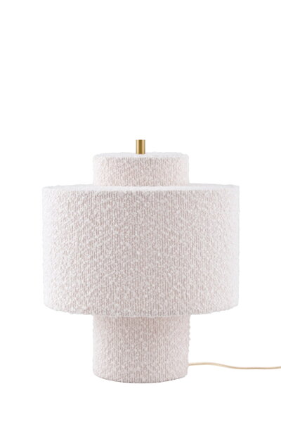 Stolová lampa Noah 25 Bouclé – biela