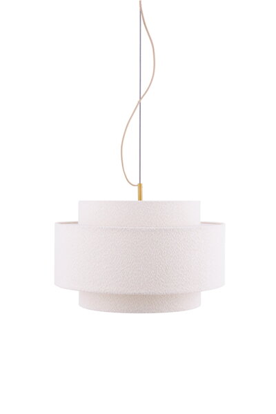 Závesná lampa Noah 50 Bouclé – biela