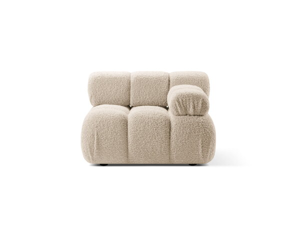 Modul Bellis single Boucle Rolf 94 cm, pravý roh – svetlý béžový